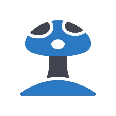 Saydam bir arkaplan üzerinde mantar vektör illüstrasyonu. Konsept ve grafik tasarımı için özel kalite semboller..