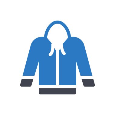 Şeffaf bir arkaplan üzerinde kapüşonlu vektör çizimi. Konsept ve grafik tasarımı için özel kalite semboller..