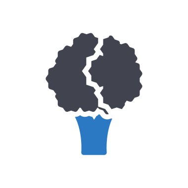 Şeffaf bir arkaplan üzerinde brokoli vektör çizimi. Konsept ve grafik tasarım için özel kalite semboller..