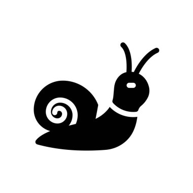 Şeffaf bir arkaplan üzerinde salyangoz vektör çizimi. Konsept ve grafik tasarımı için özel kalite semboller..