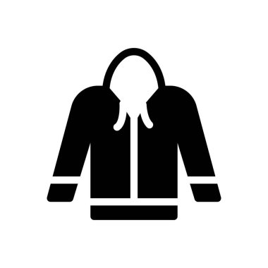 Şeffaf bir arkaplan üzerinde kapüşonlu vektör çizimi. Konsept ve grafik tasarımı için özel kalite semboller..