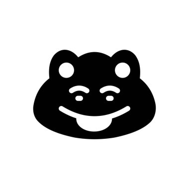 Saydam bir arkaplan üzerinde kurbağa vektör illüstrasyonu. Konsept ve grafik tasarımı için mükemmel kalite semboller.. 