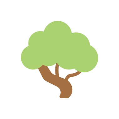 Şeffaf bir arkaplan üzerinde ağaç vektör illüstrasyonu. Konsept ve grafik tasarımı için özel kalite simgeleri..