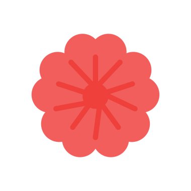 Şeffaf bir arkaplan üzerinde çiçek vektör çizimi. Konsept ve grafik tasarım için özel kalite simgeleri..