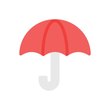 Şeffaf bir arkaplan üzerinde şemsiye vektör çizimi. Konsept ve grafik tasarım için kaliteli semboller..