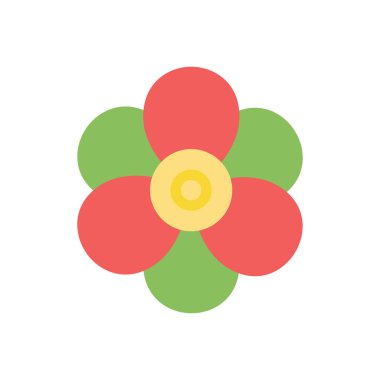 Şeffaf bir arkaplan üzerinde çiçek vektör çizimi. Konsept ve grafik tasarım için özel kalite simgeleri.. 