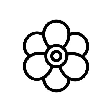 Şeffaf bir arkaplan üzerinde çiçek vektör çizimi. Premium kalite semboller. Konsept ve grafik tasarım için ince çizgi simgesi. 