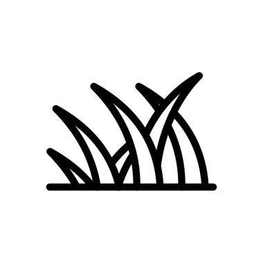 Saydam bir arkaplan üzerinde çim vektör çizimi. Premium kalite semboller. Konsept ve grafik tasarım için ince çizgi simgesi. 