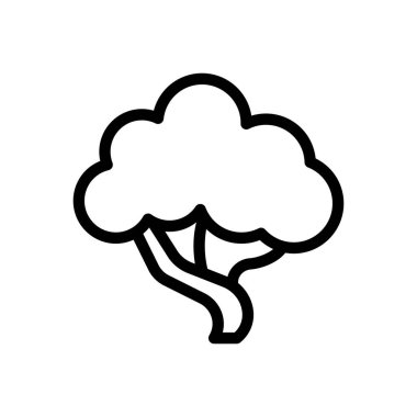 Şeffaf bir arkaplan üzerinde ağaç vektör çizimi. Premium kalite semboller. Konsept ve grafik tasarım için ince çizgi simgesi.