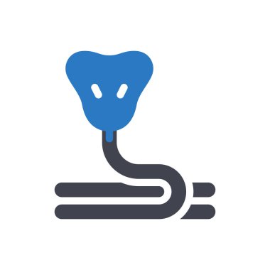 Şeffaf bir arkaplan üzerinde yılan vektör çizimi. Konsept ve grafik tasarım için mükemmel kalite semboller..