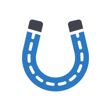 Şeffaf bir arkaplan üzerinde at nalı çizimi. Konsept ve grafik tasarımı için mükemmel kalite semboller..