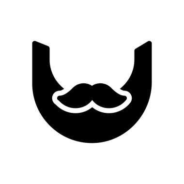 Şeffaf bir arkaplanda bıyık vektör çizimi. Konsept ve grafik tasarım simgeleri için kaliteli semboller..