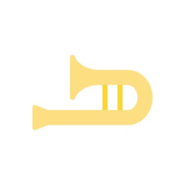 Şeffaf bir arkaplan üzerinde trompet vektör illüstrasyonu. Konsept ve grafik tasarım için premium kalite simgeleri..