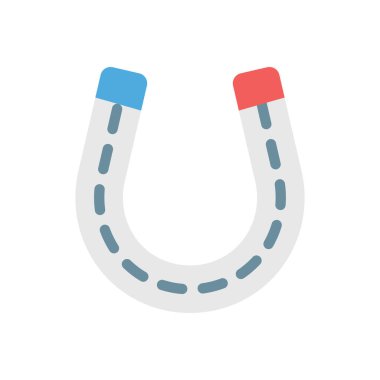 Saydam bir arkaplanda at nalı çizimi. Konsept ve grafik tasarım için birinci sınıf kalite simgeler..