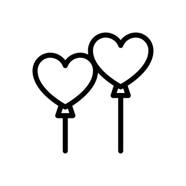 Şeffaf bir arkaplan üzerinde kalp vektör çizimi. Konsept ve grafik tasarım için ince çizgi simgesi..