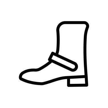 Saydam bir arkaplanda ayakkabı vektör çizimi. Premium kalite semboller. Konsept ve grafik tasarım için ince çizgi simgesi. 