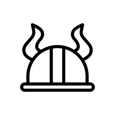 Şeffaf bir arkaplan üzerinde Viking vektör çizimi. Premium kalite semboller. Konsept ve grafik tasarım için ince çizgi simgesi.