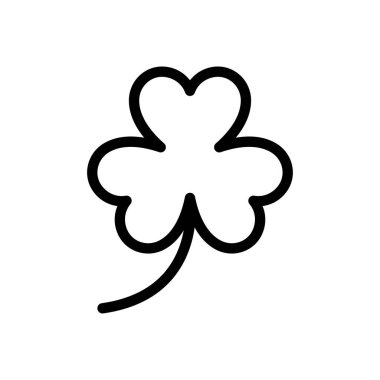 Saydam bir arkaplan üzerinde Yonca vektör çizimi. Konsept ve grafik tasarım için ince çizgi simgesi.. 