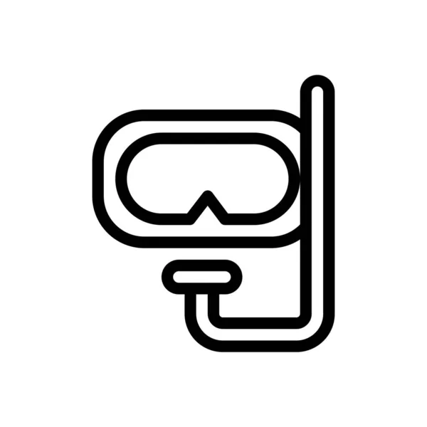 Snorkel Vector Illustratie Een Transparante Achtergrond Premium Kwaliteit Symbolen Dunne — Stockvector