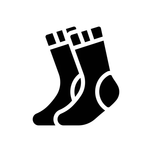 Κάλτσες Διανυσματική Απεικόνιση Διαφανές Φόντο Συμβολισμοί Υψηλής Ποιότητας Εικονίδιο Glyphs — Διανυσματικό Αρχείο