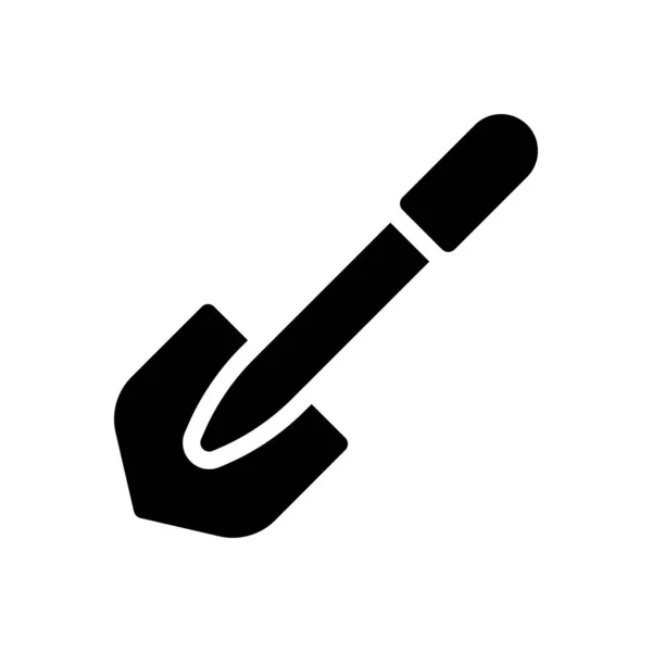 Shovel Vector Illustratie Een Transparante Achtergrond Premium Kwaliteit Symbolen Glyphs — Stockvector