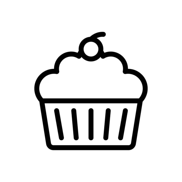 Cupcake Vector Ilustración Sobre Fondo Transparente Símbolos Calidad Premium Icono — Vector de stock