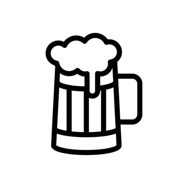 Beer Vector Illustration Transparent Background Premium Quality Symbols Thin Line — 图库矢量图片