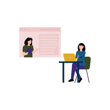 Kız internette öğreniyor..