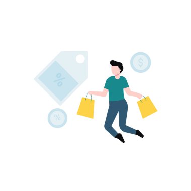 Çocuk indirimli alışveriş yapıyor..