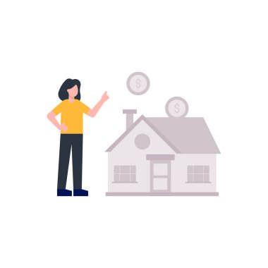 Kız ev fiyatlarına bakıyor..