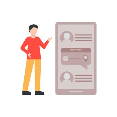 Çocuk cep telefonunda randevu buldu.