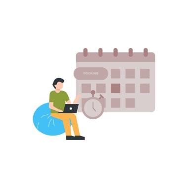 Oğlan takvime rezervasyon yaptırır..