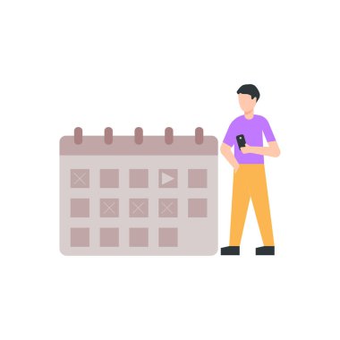 Çocuk takvime bakıyor..