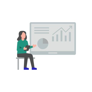 Bir kız internetten grafiğe bakıyor..