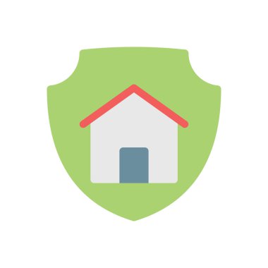 Şeffaf bir arkaplanda ev koruma vektör çizimi. Konsept ve grafik tasarım için premium kalitesi simgeleri..