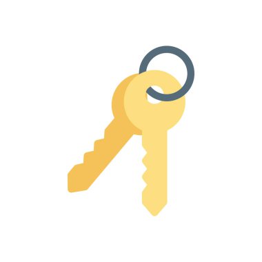 Şeffaf bir arkaplanda anahtar vektör illüstrasyonu. Konsept ve grafik tasarımı için premium kalitesi simgeleri.. 