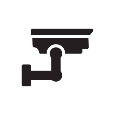 Saydam bir arkaplan üzerinde CCTV vektör illüstrasyonu. Konsept ve grafik tasarım simgeleri için kaliteli semboller..