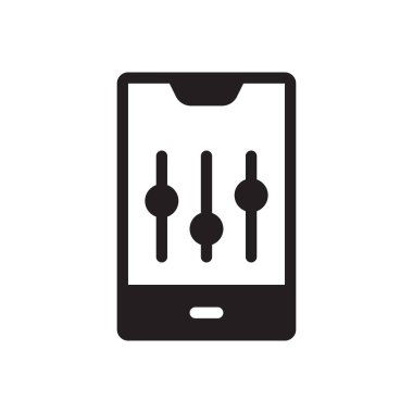 Şeffaf bir arkaplan üzerinde mobil kontrol vektör illüstrasyonu. Konsept ve grafik tasarımı için mükemmel kalite sembolleri..