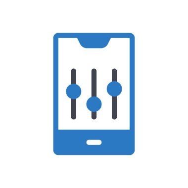 Şeffaf bir arkaplan üzerinde mobil kontrol vektör illüstrasyonu. Konsept ve grafik tasarımı için mükemmel kalite sembolleri..