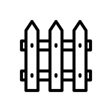 Şeffaf bir arkaplan üzerinde çit vektör çizimi. Konsept ve grafik tasarımı için ince çizgi simgesi.. 