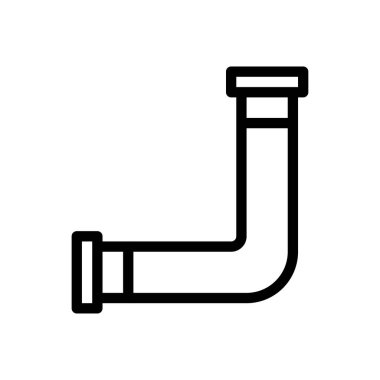 Şeffaf bir arkaplanda boru vektör çizimi. Konsept ve grafik tasarım için ince çizgi simgesi..
