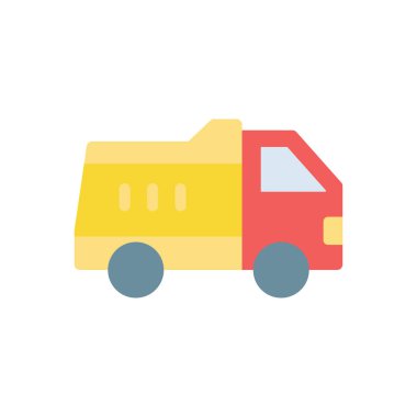 Şeffaf bir arkaplan üzerinde kamyon vektör çizimi. Konsept ve grafik tasarım için birinci sınıf kalite simgeler.. 