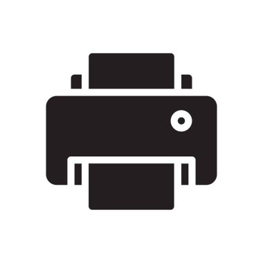 Saydam bir arkaplan üzerinde yazıcı vektör illüstrasyonu. Konsept ve grafik tasarımı için mükemmel kalite semboller..