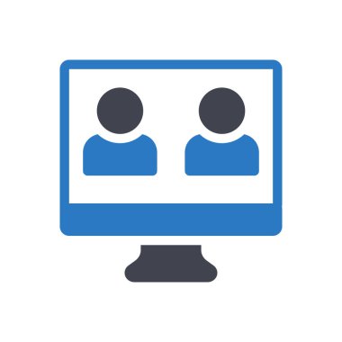 Şeffaf bir arkaplan üzerinde ekran vektör illüstrasyonu. Konsept ve grafik tasarımı için kaliteli semboller.. 