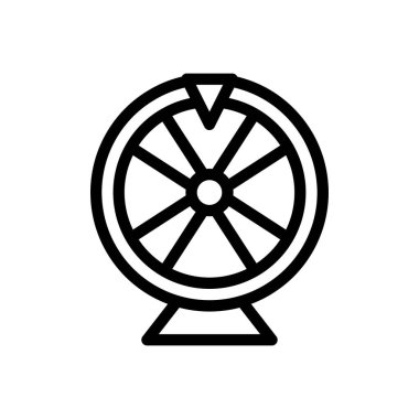 Şeffaf bir arkaplanda tekerlek vektör çizimi. Premium kalite semboller. Konsept ve grafik tasarım için ince çizgi simgesi.