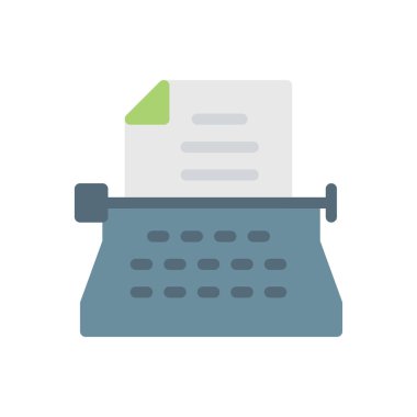 Şeffaf bir arkaplan üzerinde daktilo vektör çizimi. Konsept ve grafik tasarımı için premimium kalite simgeleri.. 