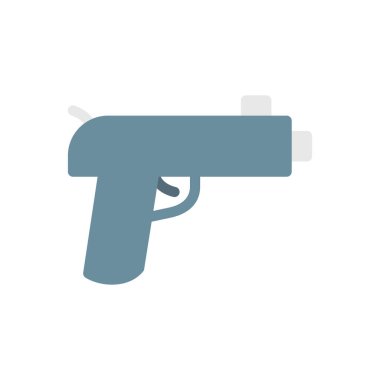 Saydam bir arkaplan üzerinde tabanca vektör illüstrasyonu. Konsept ve grafik tasarımı için birinci sınıf kalite simgeler.. 