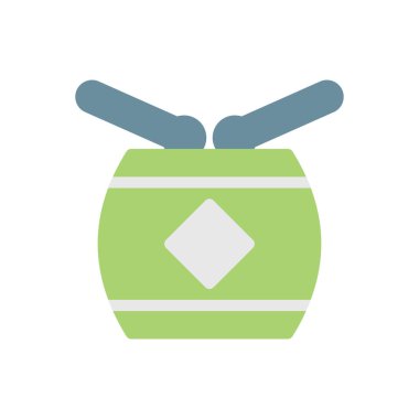 Şeffaf bir arkaplan üzerinde davul vektör illüstrasyonu. Konsept ve grafik tasarımı için birinci sınıf kalite simgeler..