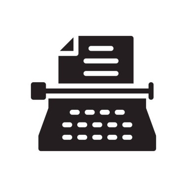  Şeffaf bir arkaplan üzerinde daktilo vektör çizimi. Konsept ve grafik tasarımı için mükemmel kalite sembolleri.. 