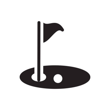 Şeffaf bir arkaplan üzerinde golf vektörü çizimi. Konsept ve grafik tasarım simgeleri için kaliteli semboller..